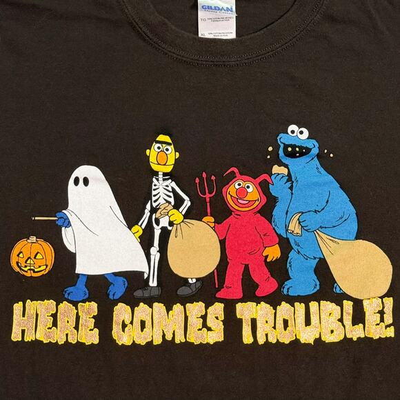 Y2K Sesame Street Halloween T-Shirt - XL - Picture 2 of 4